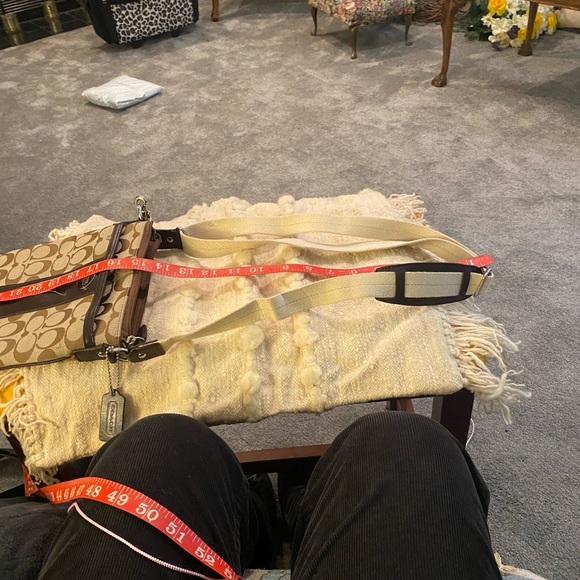 Coach Brown and Cream Signature Messenger Bag - Picture 7 of 7